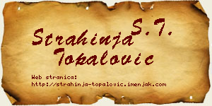 Strahinja Topalović vizit kartica